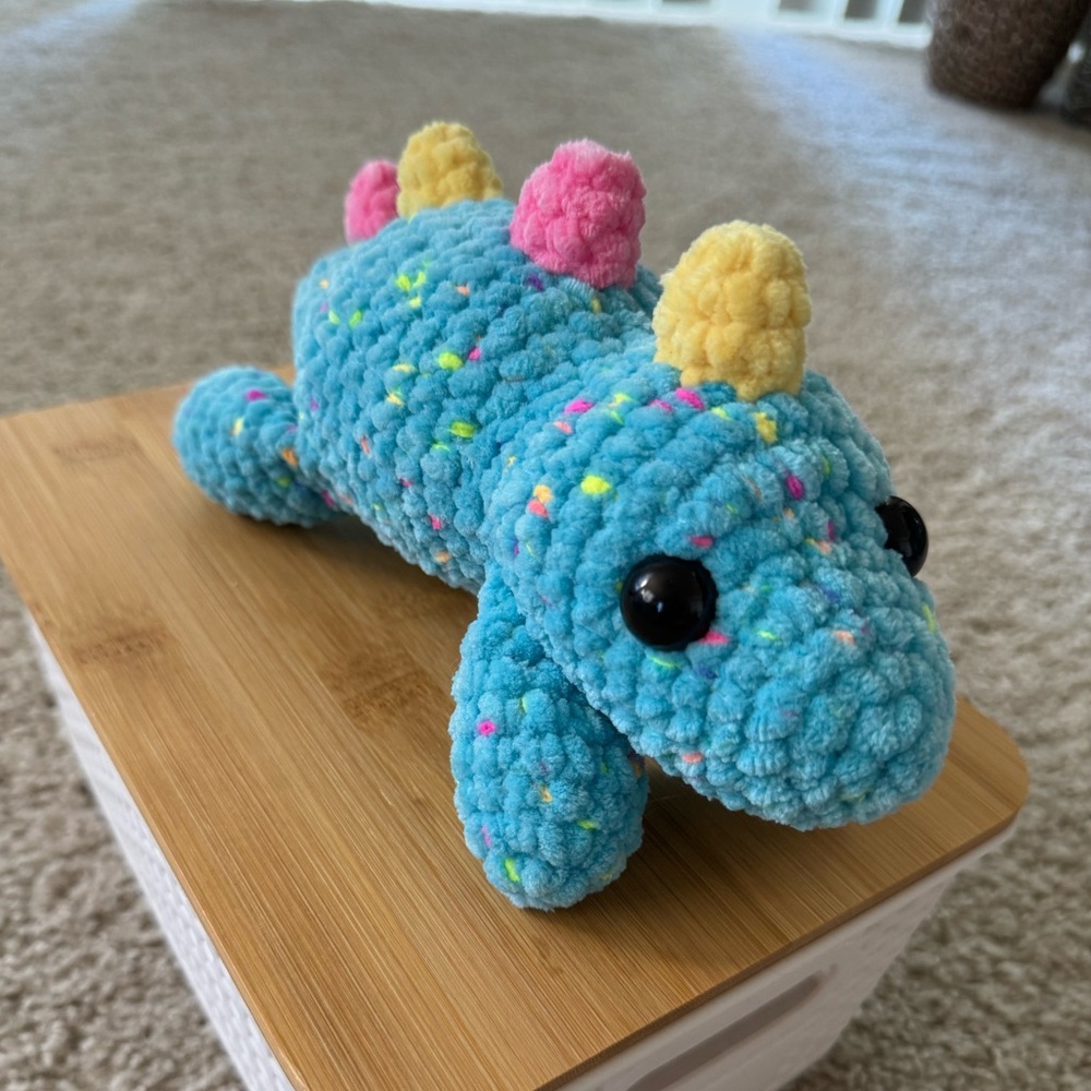 Handmade crochet Dino plushie